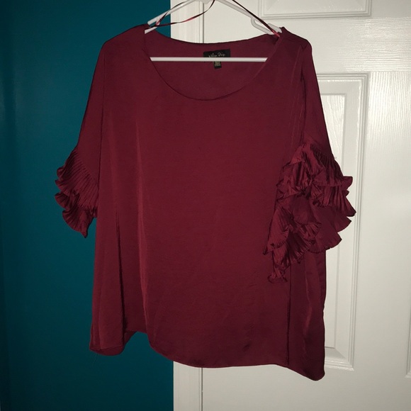 Melissa Paige Tops - Burgundy Women’s Blouse